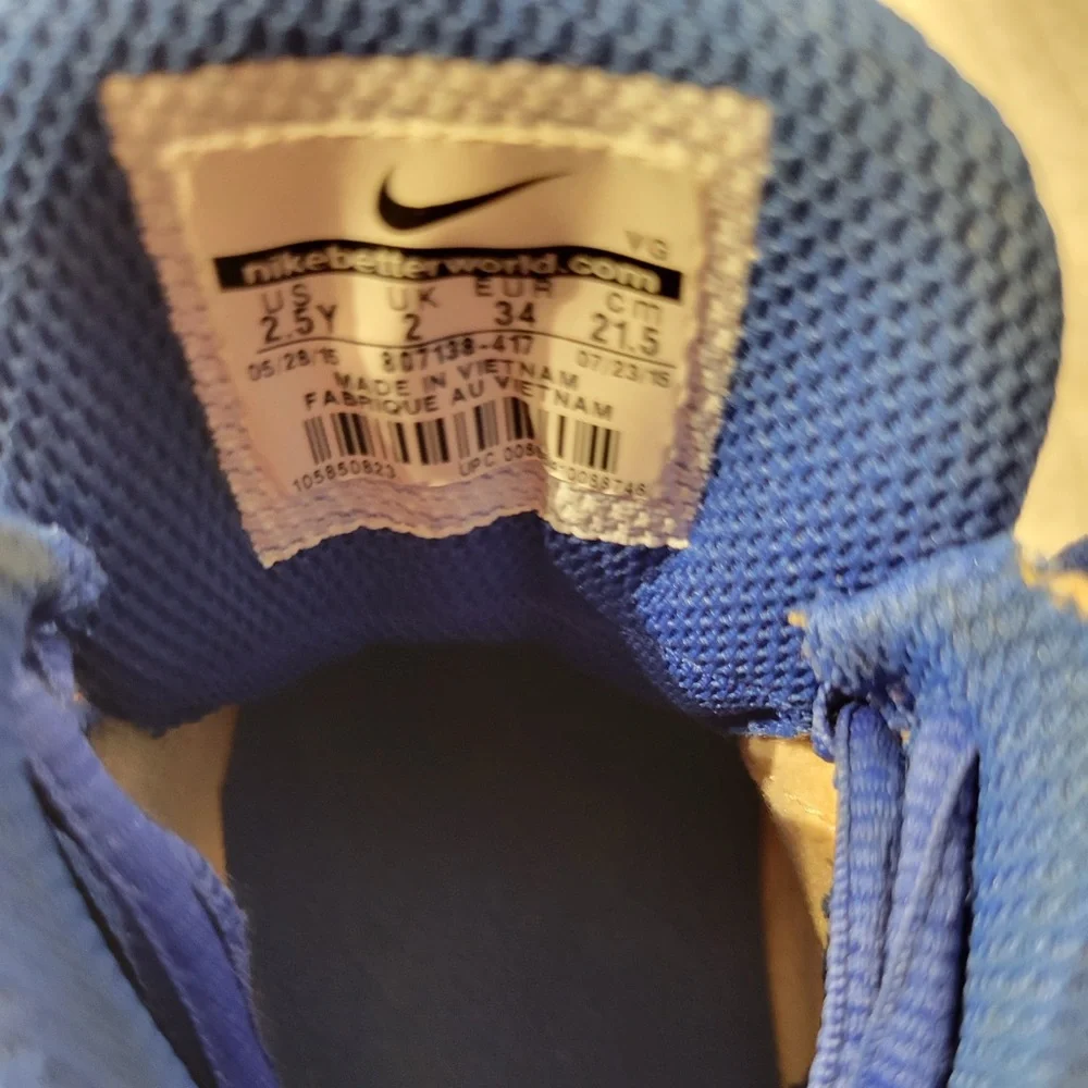 Nike 2.5Y Huarache 2KFilth Keystone Royal Blue White Mid Baseball Cleats Sports